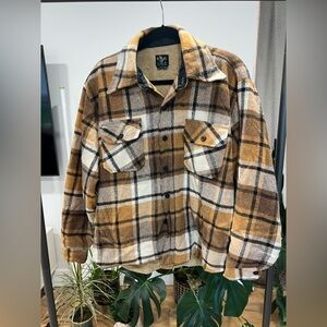 Vintage Men’s CPO by Park Ave Wool Blend Plaid Sweater Jacket